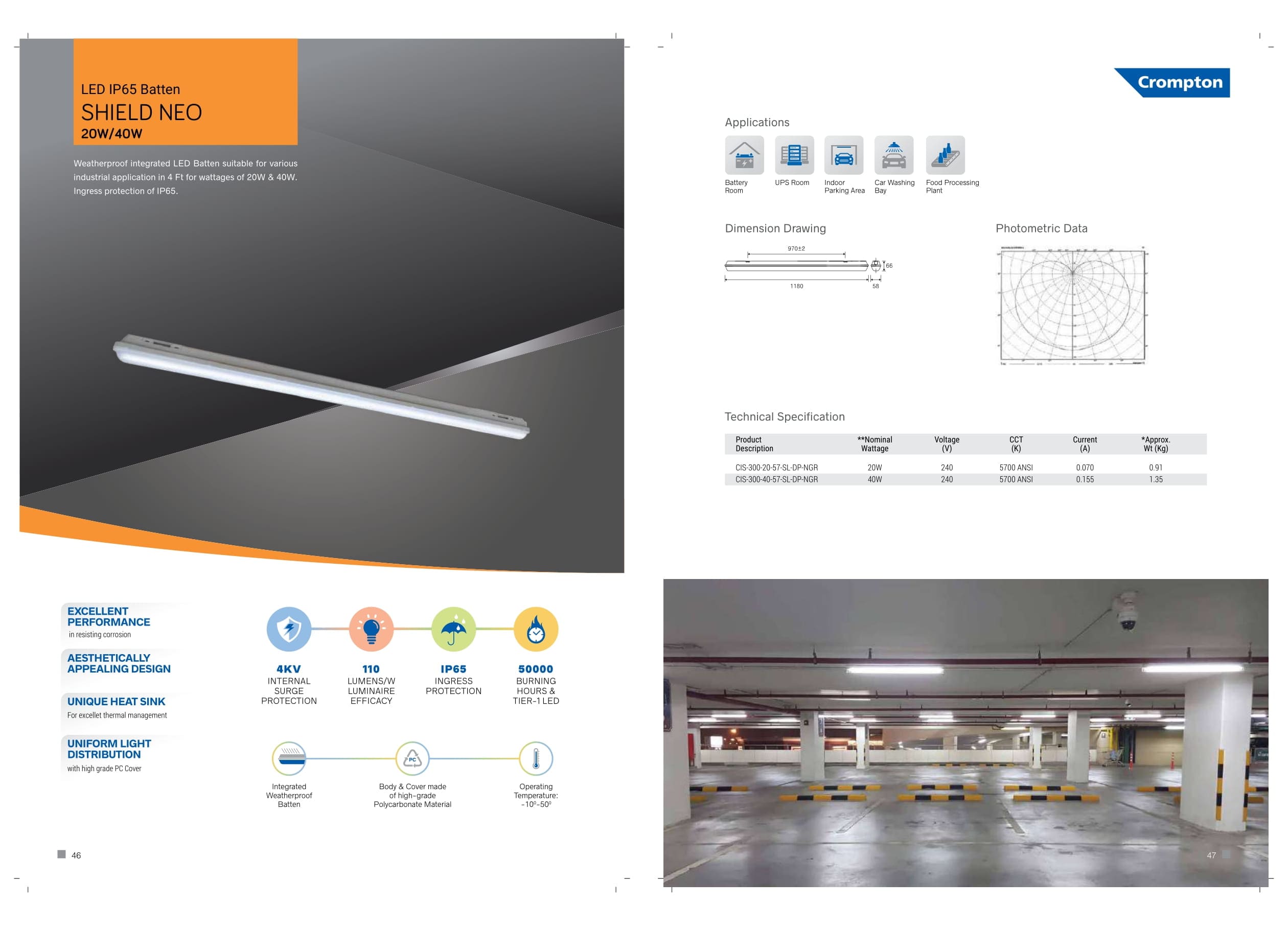 Led IP65 Batten Shield Neo